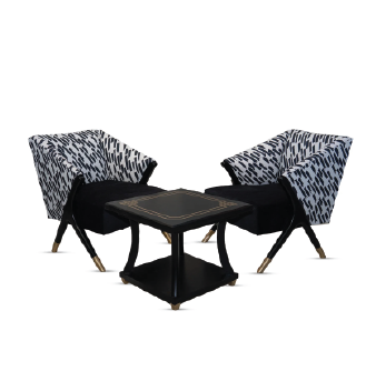 BEDROOM CHAIR SET WITH TABLE